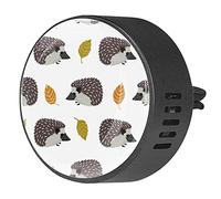 BestIdeas 2 clips de ventilación ambientador de coche con animales salvajes lindos erizos hojas, aromaterapia difusor de aceites esenciales