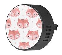 BestIdeas 2 clips de ventilación ambientador de coche con animales zorros, difusor de aceites esenciales de aromaterapia