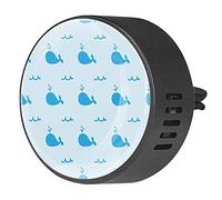BestIdeas 2 clips de ventilación ambientador de coche con ballena animal azul, difusor de aceite esencial de aromaterapia