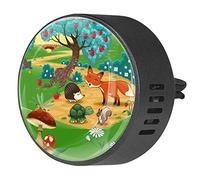 BestIdeas 2 clips de ventilación ambientador de coche con bosque de dibujos animados zorro erizo floral, aromaterapia difusor de aceite esencial