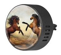 BestIdeas 2 clips de ventilación ambientador de coche con caballos animales salvajes paseo semental salvaje, aromaterapia difusor de aceite esencial