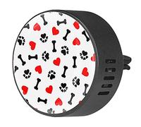 BestIdeas 2 clips de ventilación ambientador de coche con corazón de huesos de perro, difusor de aceites esenciales de aromaterapia