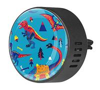 BestIdeas 2 clips de ventilación ambientador de coche con dinosaurio azul, difusor de aceite esencial de aromaterapia