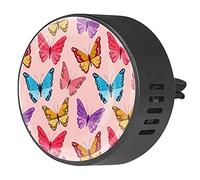 BestIdeas 2 clips de ventilación ambientador de coche con diseño de enjambre de mariposa rosa, difusor de aceites esenciales de aromaterapia