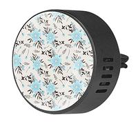 BestIdeas 2 clips de ventilación ambientador de coche con flor azul sin costuras, difusor de aceite esencial de aromaterapia