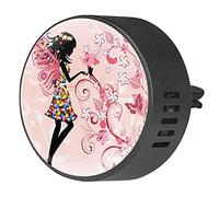 BestIdeas 2 clips de ventilación ambientador de coche con flor de bosque mariposa de hadas, difusor de aceites esenciales de aromaterapia