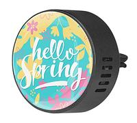 BestIdeas 2 clips de ventilación ambientador de coche con flores de letras de primavera, difusor de aceites esenciales de aromaterapia