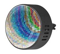 BestIdeas 2 clips de ventilación ambientador de coche con fondo triángulo abstracto mosaico colorido aromaterapia difusor de aceites esenciales