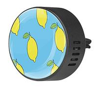 BestIdeas 2 clips de ventilación ambientador de coche con fruta limones azul, aromaterapia difusor de aceite esencial