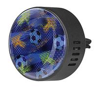 BestIdeas 2 clips de ventilación ambientador de coche con fútbol azul, difusor de aceite esencial de aromaterapia