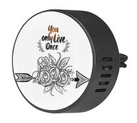 BestIdeas 2 clips de ventilación ambientador de coche con inspirador letras flores, difusor de aceites esenciales de aromaterapia