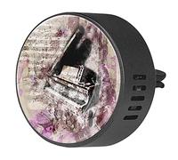 BestIdeas 2 clips de ventilación ambientador de coche con instrumento musical de piano de arte, difusor de aceites esenciales de aromaterapia