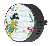 BestIdeas 2 clips de ventilación ambientador de coche con lindo animado océano tortuga pirata, aromaterapia difusor de aceite esencial