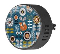BestIdeas 2 clips de ventilación ambientador de coche con lindo animal, bosque, zorro, búhos, árbol de aromaterapia, difusor de aceites esenciales