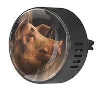 BestIdeas 2 clips de ventilación ambientador de coche con lindo cerdo grande en la granja, difusor de aceite esencial de aromaterapia