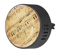 BestIdeas 2 clips de ventilación ambientador de coche con nota musical, difusor de aceites esenciales de aromaterapia