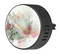 BestIdeas 2 clips de ventilación ambientador de coche con nota musical, difusor de aceites esenciales de aromaterapia