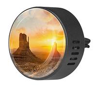 BestIdeas 2 clips de ventilación ambientador de coche con paisaje natural atardecer, aromaterapia difusor de aceite esencial