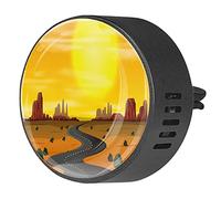 BestIdeas 2 clips de ventilación ambientador de coche con paisaje salvaje oeste, difusor de aceite esencial de aromaterapia