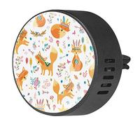 BestIdeas 2 clips de ventilación ambientador de coche con patrón de flecha de plumas étnicas Fox, difusor de aceites esenciales de aromaterapia