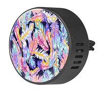 BestIdeas 2 clips de ventilación ambientador de coche con patrón de plumas bohemias difusor de aceites esenciales de aromaterapia