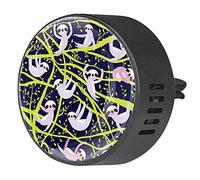 BestIdeas 2 clips de ventilación ambientador de coche con perezoso azul marino, difusor de aceite esencial de aromaterapia