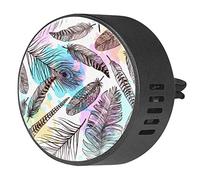 BestIdeas 2 clips de ventilación ambientador de coche con plumas dibujadas a mano, difusor de aceites esenciales de aromaterapia