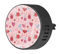 BestIdeas 2 clips de ventilación ambientador de coche con retro Love Music Notes Birds patrón, aromaterapia difusor de aceites esenciales