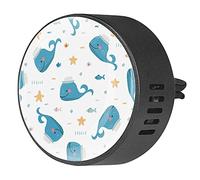 BestIdeas 2 clips de ventilación ambientador de coche con sombrero de delfín azul, estrella amarilla, difusor de aceite esencial de aromaterapia
