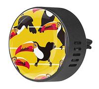 BestIdeas 2 clips de ventilación ambientador de coche con Toucans Bird, difusor de aceite esencial de aromaterapia