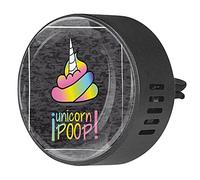 BestIdeas 2 clips de ventilación ambientador de coche con unicornio caca divertido, aromaterapia difusor de aceite esencial