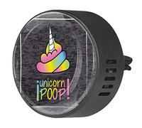 BestIdeas 2 clips de ventilación ambientador de coche con unicornio caca divertido, aromaterapia difusor de aceite esencial