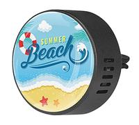 BestIdeas 2 clips de ventilación ambientador de coche con verano playa azul mar, aromaterapia difusor de aceite esencial