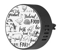 BestIdeas 2 clips de ventilación ambientadores de coche con animales de granja, difusor de aceites esenciales de aromaterapia