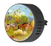 BestIdeas 2 clips de ventilación ambientadores de coche con animales granja Selfie, difusor de aceites esenciales de aromaterapia