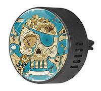 BestIdeas 2 clips de ventilación ambientadores de coche con calavera de piratas náuticos, difusor de aceites esenciales de aromaterapia