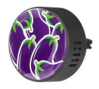 BestIdeas 2 clips de ventilación ambientadores de coche con diseño de berenjena vegetal, color morado, difusor de aceites esenciales de aromaterapia