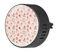 BestIdeas 2 clips de ventilación ambientadores de coche con elementos piratas rosados, difusor de aceites esenciales de aromaterapia