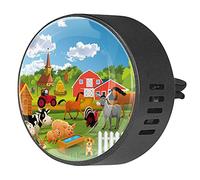 BestIdeas 2 clips de ventilación ambientadores de coche con granja animal, difusor de aceites esenciales de aromaterapia