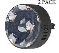 BestIdeas 2 clips de ventilación para coche, ambientador con dibujos animados de lobo durmiente, fragancia de orquídea, aromaterapia, difusor de aceite esencial