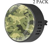 BestIdeas 2 clips de ventilación para coche, ambientador con silueta de dinosaurios, fragancia de orquídea, aromaterapia, difusor de aceite esencial