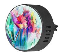 BestIdeas 2 clips de ventilación para coche con pintura al óleo sobre lienzo, fragancia de orquídeas, aromaterapia, difusor de aceites esenciales