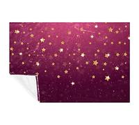 BestIdeas Manta suave y cálida con estampado de estrellas, color rosa, para cama, sofá, picnic, camping, playa, 150 x 100 cm