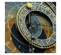 BestIdeas Reloj astronómico Praga silencioso de cuarzo, reloj de pared sin tictac, funciona con pilas, decoración del hogar para dormitorio, sala de estar, cocina, oficina