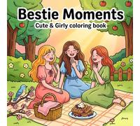 Bestie Moments: Cute & Girly Coloring Book for Teens & Adults | Fun Friendship-Themed Pages, Kawaii Style, Relaxing & Stress Relief Art: A Sweet & ... of Adorable Best Friend Scenes, Fashion, Fun.