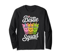 Bestie Squad Kawaii Bubble Tea Besties BFF Mejores amigos Manga Larga