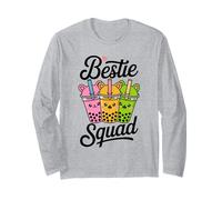 Bestie Squad Kawaii Bubble Tea Besties BFF Mejores amigos Manga Larga