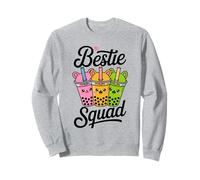 Bestie Squad Kawaii Bubble Tea Besties BFF Mejores amigos Sudadera