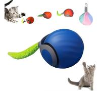 besties avenue juguete gatos,2025 New Interactive Cat Toy for Indoor - Automatic Moving Pet Toy Ball,speedy tail 2.0,Smart Interactive Cat Toy with 2 Modes,USB Rechargeable Smart Cat Toys Ball -Blue