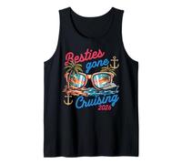 Besties Gone Cruise 2026 Tropical Cruise Friends Camiseta sin Mangas
